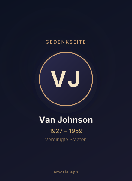 Gedenkportrait von Van Johnson
