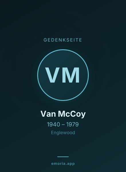 Gedenkportrait von Van McCoy