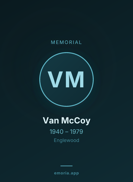 Memorial portrait of Van McCoy
