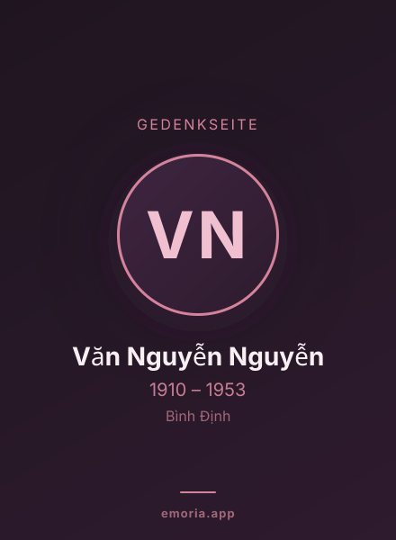 Gedenkportrait von Văn Nguyễn Nguyễn