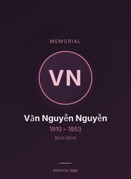 Memorial portrait of Văn Nguyễn Nguyễn