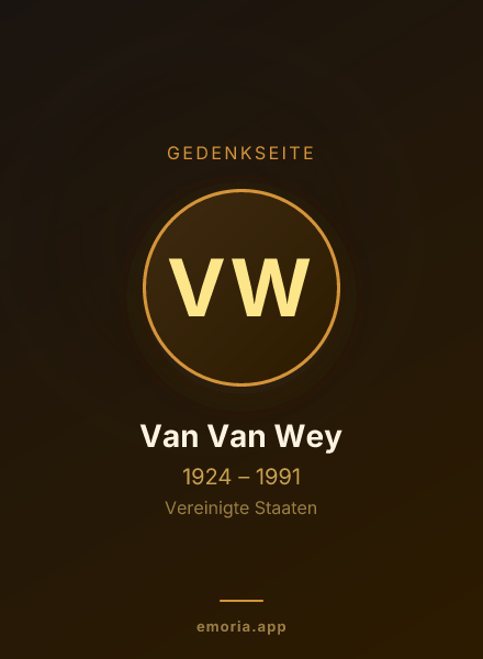 Gedenkportrait von Van Van Wey