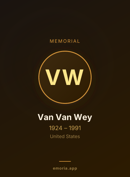 Memorial portrait of Van Van Wey