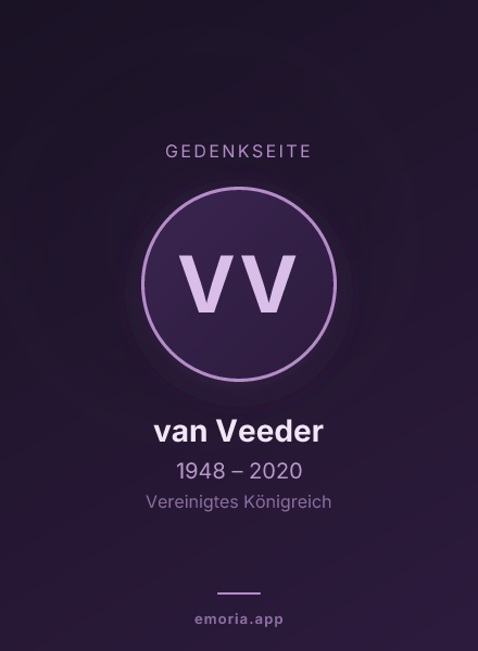 Gedenkportrait von van Veeder