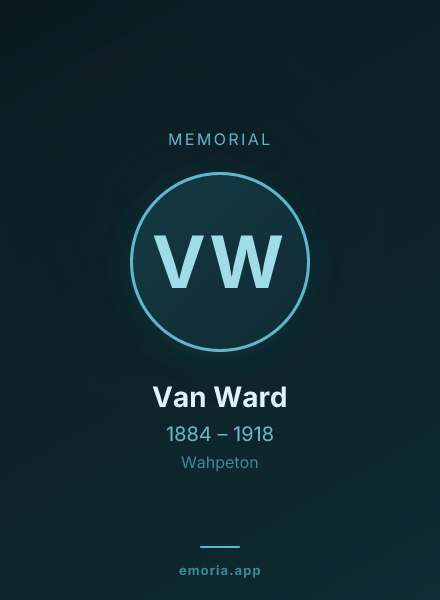 Memorial portrait of Van Ward