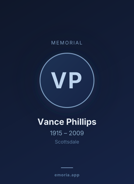 Memorial portrait of Vance Phillips