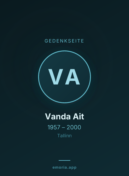 Gedenkportrait von Vanda Ait