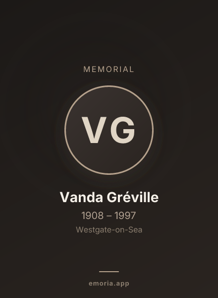 Memorial portrait of Vanda Gréville