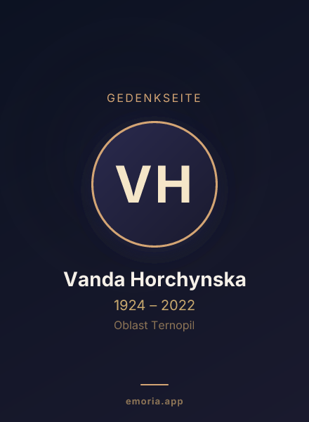 Gedenkportrait von Vanda Horchynska