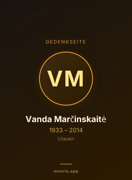 Gedenkportrait von Vanda Marčinskaitė