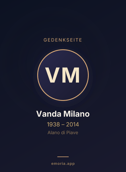 Gedenkportrait von Vanda Milano