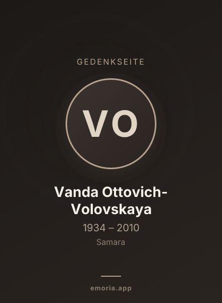 Gedenkportrait von Vanda Ottovich-Volovskaya