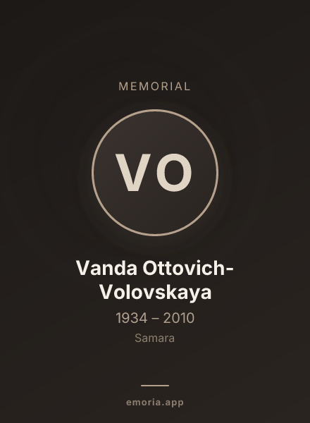 Memorial portrait of Vanda Ottovich-Volovskaya
