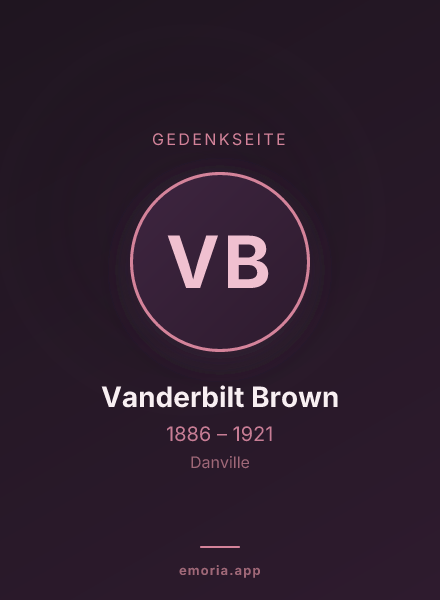 Gedenkportrait von Vanderbilt Brown