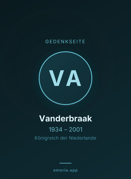 Gedenkportrait von Vanderbraak