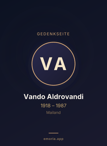 Gedenkportrait von Vando Aldrovandi