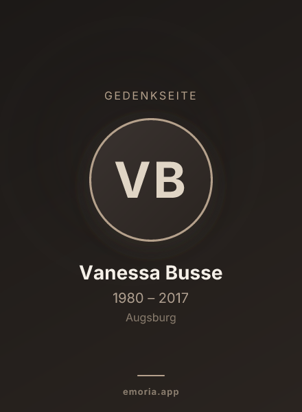 Gedenkportrait von Vanessa Busse