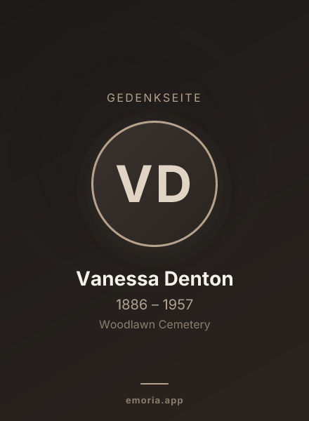 Gedenkportrait von Vanessa Denton