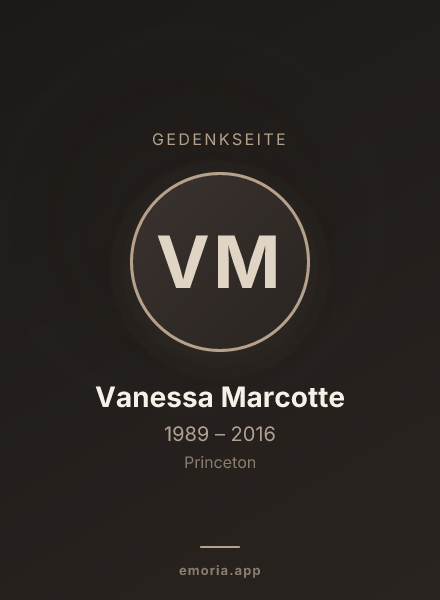 Gedenkportrait von Vanessa Marcotte