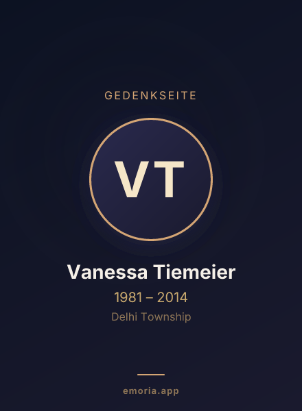 Gedenkportrait von Vanessa Tiemeier