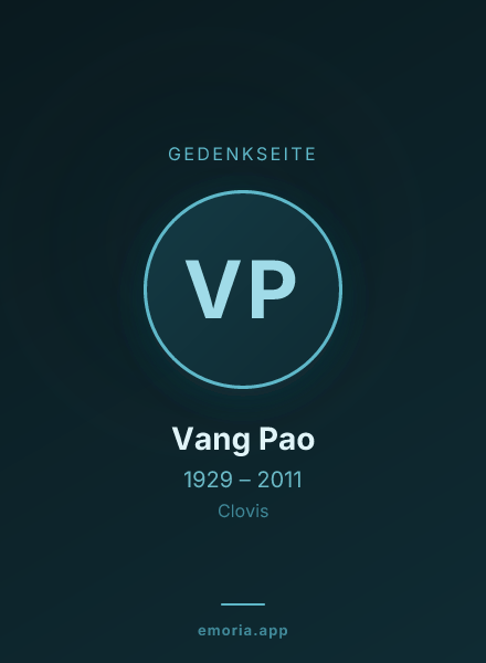 Gedenkportrait von Vang Pao