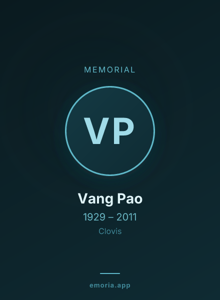 Memorial portrait of Vang Pao