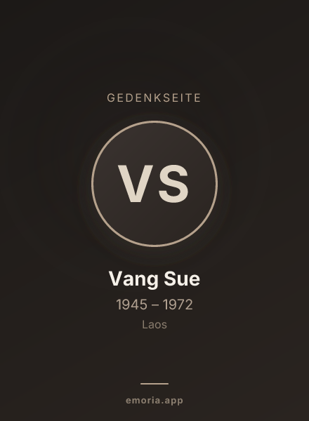 Gedenkportrait von Vang Sue