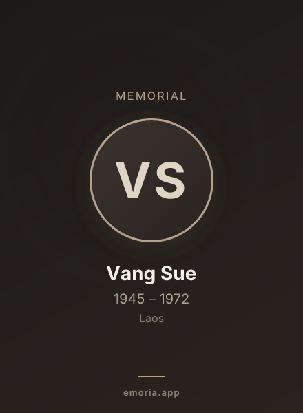 Memorial portrait of Vang Sue