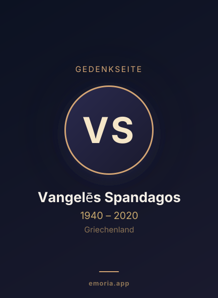 Gedenkportrait von Vangelēs Spandagos