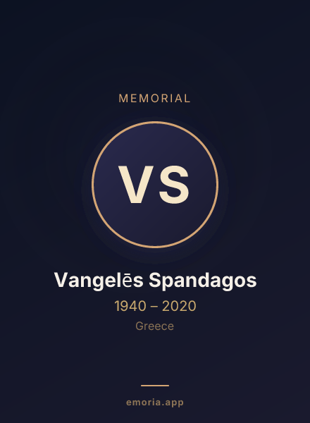 Memorial portrait of Vangelēs Spandagos