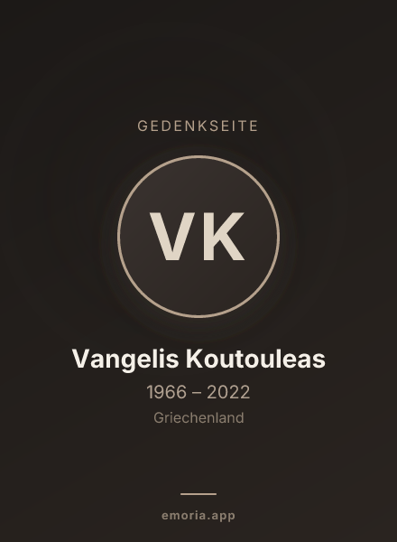 Gedenkportrait von Vangelis Koutouleas