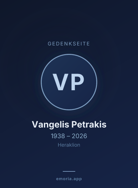 Gedenkportrait von Vangelis Petrakis