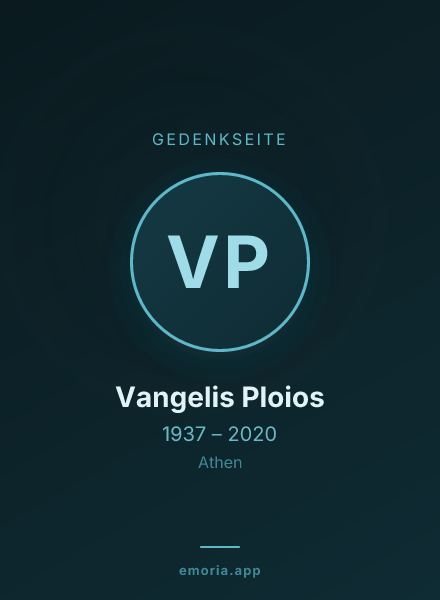 Gedenkportrait von Vangelis Ploios