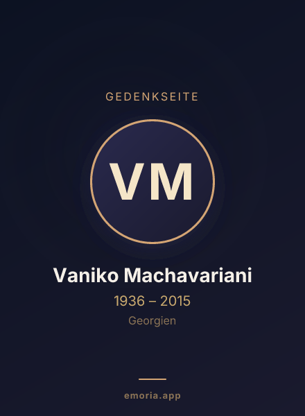 Gedenkportrait von Vaniko Machavariani
