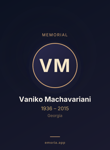 Memorial portrait of Vaniko Machavariani