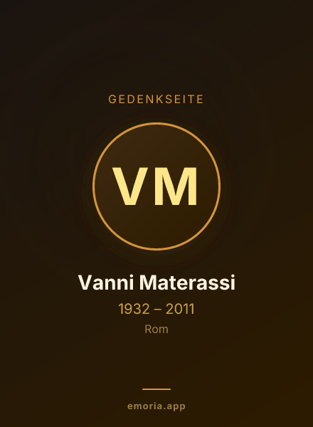 Gedenkportrait von Vanni Materassi