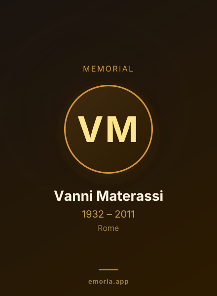 Memorial portrait of Vanni Materassi
