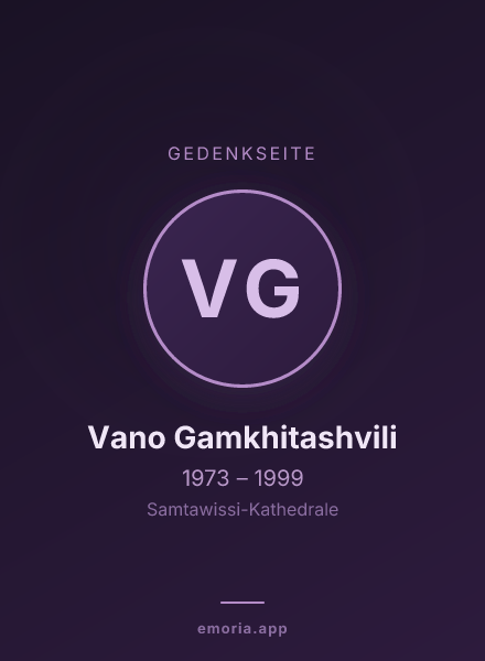 Gedenkportrait von Vano Gamkhitashvili