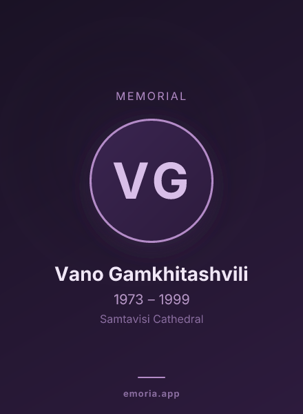Memorial portrait of Vano Gamkhitashvili
