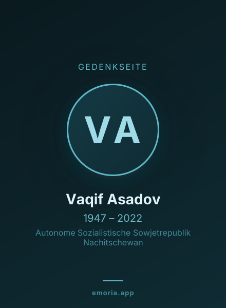 Gedenkportrait von Vaqif Asadov