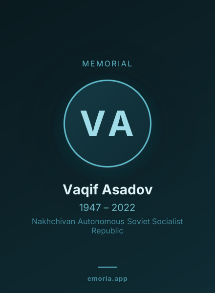 Memorial portrait of Vaqif Asadov