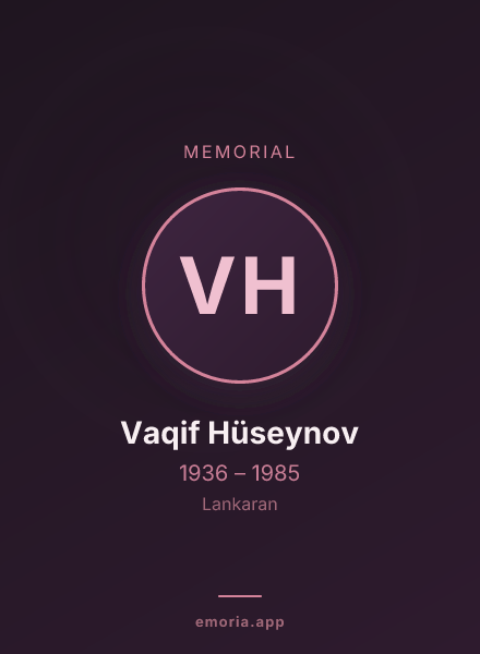 Memorial portrait of Vaqif Hüseynov
