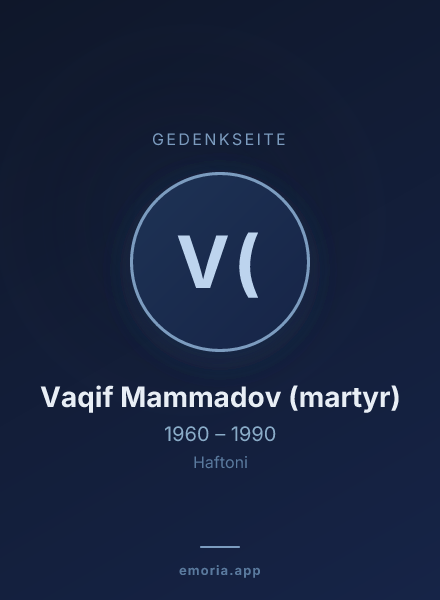 Gedenkportrait von Vaqif Mammadov (martyr)