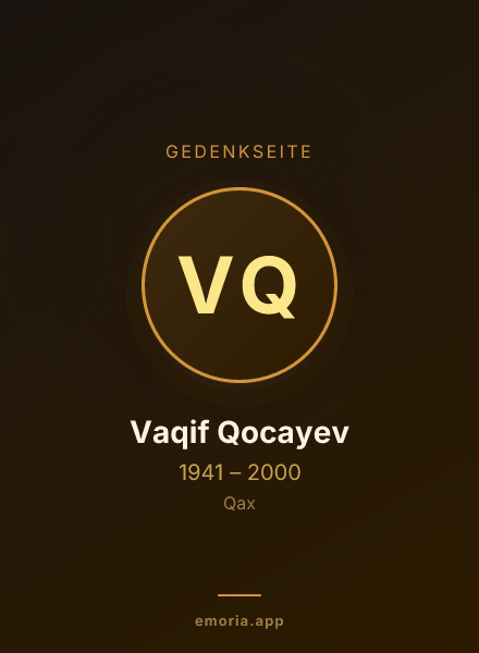 Gedenkportrait von Vaqif Qocayev