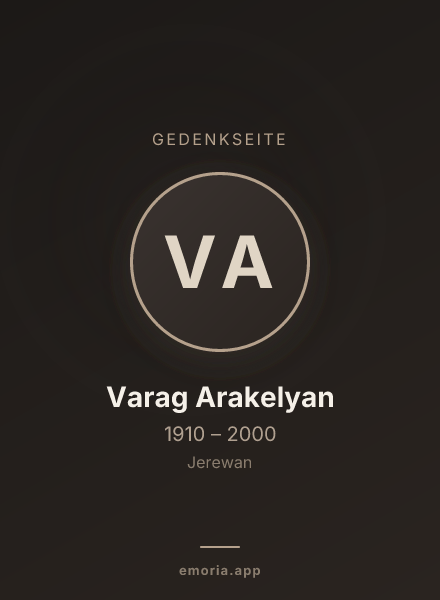 Gedenkportrait von Varag Arakelyan
