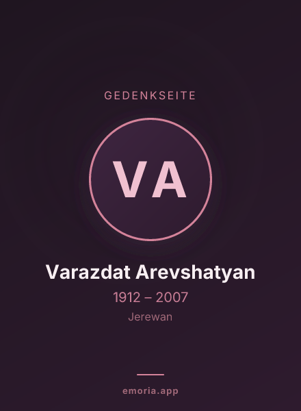 Gedenkportrait von Varazdat Arevshatyan