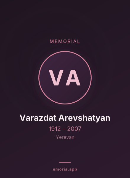 Memorial portrait of Varazdat Arevshatyan