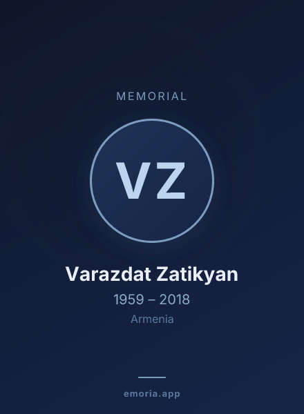 Memorial portrait of Varazdat Zatikyan