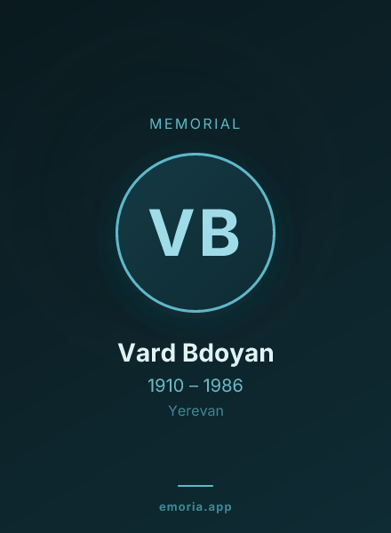 Memorial portrait of Vard Bdoyan