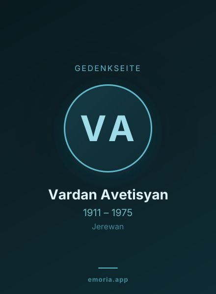 Gedenkportrait von Vardan Avetisyan